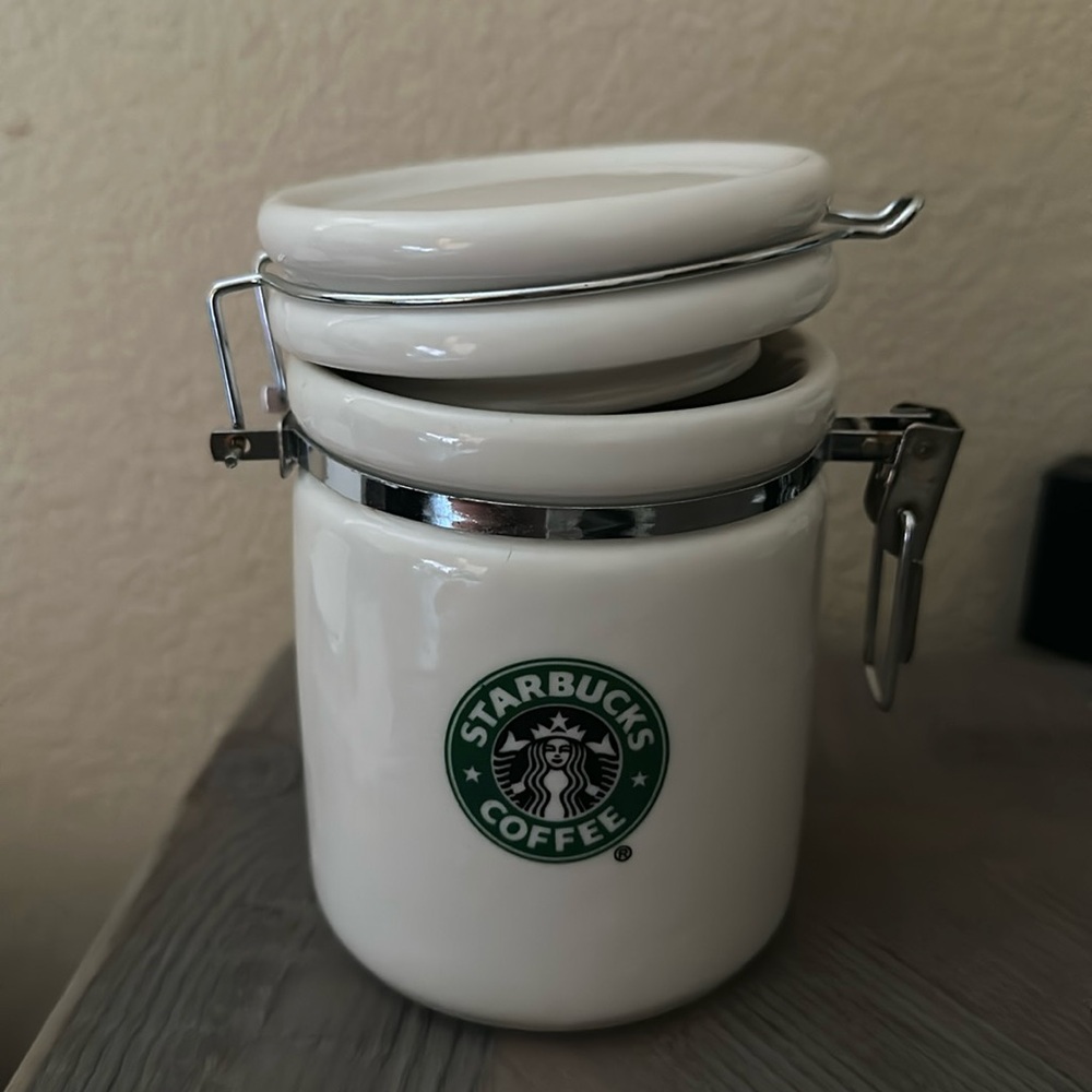 EUC Starbucks Espresso canister- (porcelain)